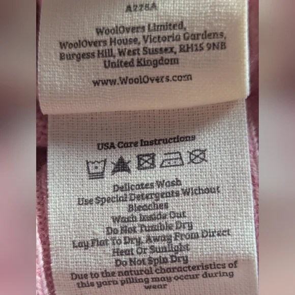 Woolovers Cashmere & Merino Wool Tunic Sweater Light Pink Large Large (US 12/14) - Picture 9 of 13